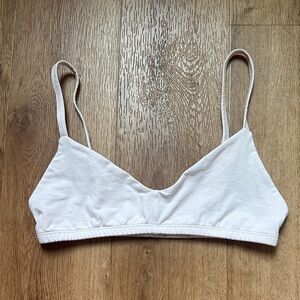 MATE the Label Organic Comfort Triangle Bralette in Bone Size Small